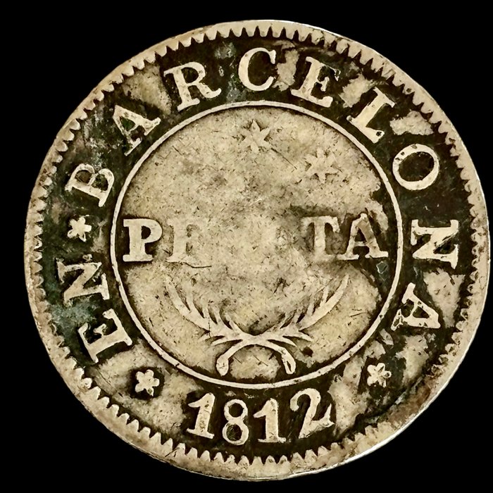 Spanien. Napoléon I (1804-1814). 1 Peseta - 1812 - Barcelona - (R684)  (Ingen mindstepris)