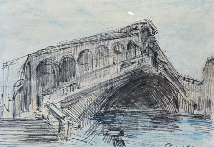 Rubens Capaldo (1908-1998) - Ponte a Venezia