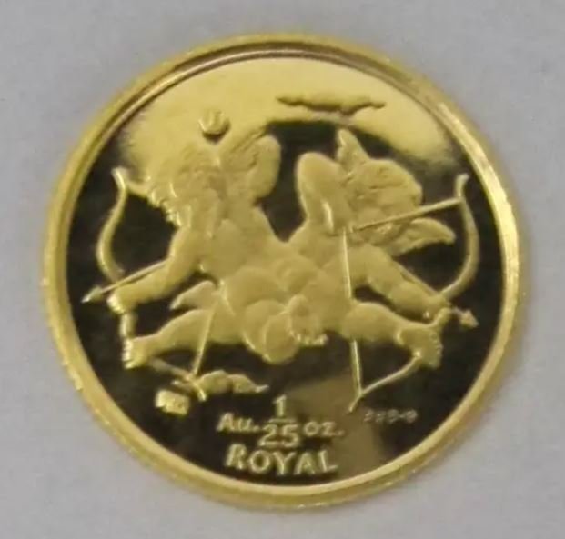 Gibraltar (Britisk Oversøisk Territorie). 1/25 oz Gold Engel Royal  (Ingen mindstepris)