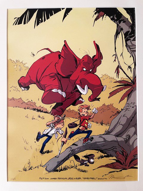 Munuera José-Luis - 1 Offset Print - Tembo Tabou - Hommage à Franquin Greg et Roba - 2005