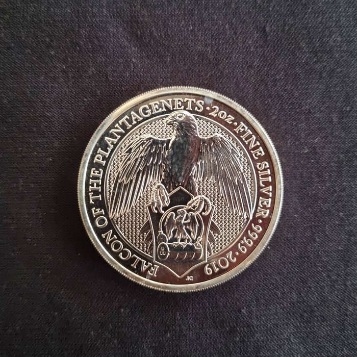 Storbritannien. 5 Pounds 2019 2 Oz .999  (Ingen mindstepris)