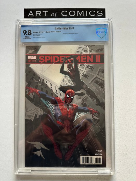 Spider-Men II #1 - Armaillo, Taskmaster Appearance - Danial Acuna Variant Cover - CBCS Graded 9.8!! - Extremely High Grade! - White Pages! - 1 Graded comic - Første udgave - 2017