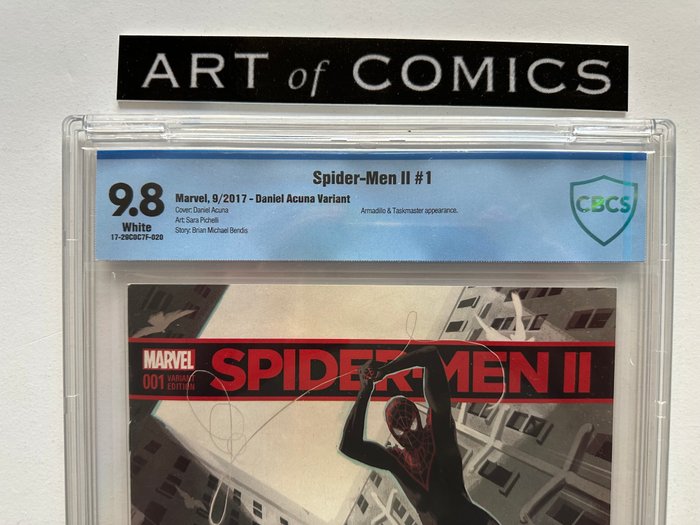 Spider-Men II #1 - Armaillo, Taskmaster Appearance - Danial Acuna Variant Cover - CBCS Graded 9.8!! - Extremely High Grade! - White Pages! - 1 Graded comic - Første udgave - 2017