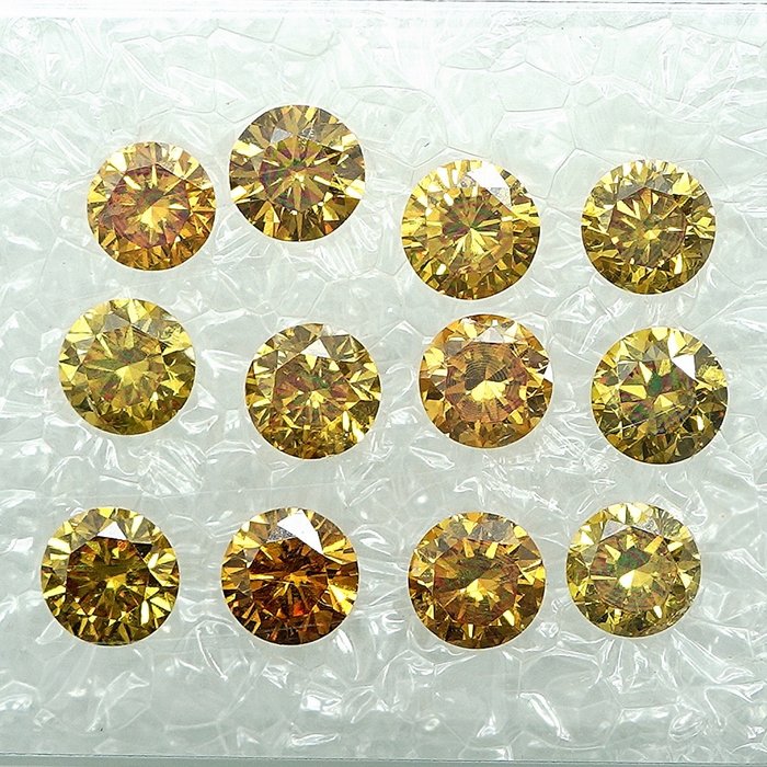 Ingen mindstepris - 12 pcs Diamant  (Natur)  - 105 ct - SI1 VS1 - Gem Report Antwerp (GRA)