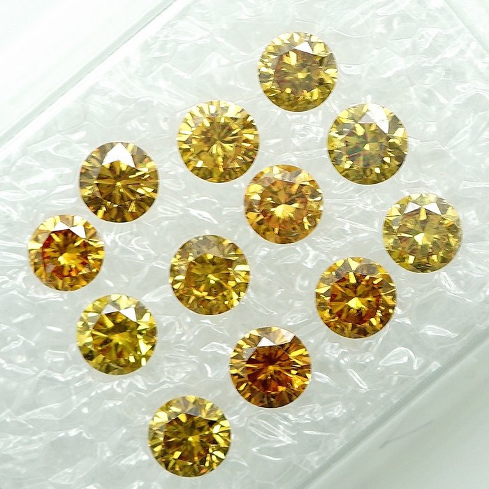 Ingen mindstepris - 12 pcs Diamant  (Natur)  - 105 ct - SI1 VS1 - Gem Report Antwerp (GRA)