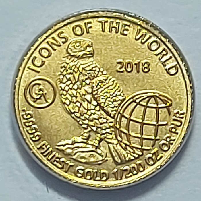 Rwanda 10 Amafranga 2018 Icons of the World - Falke 1/200 Oz (999)  (Ingen mindstepris)