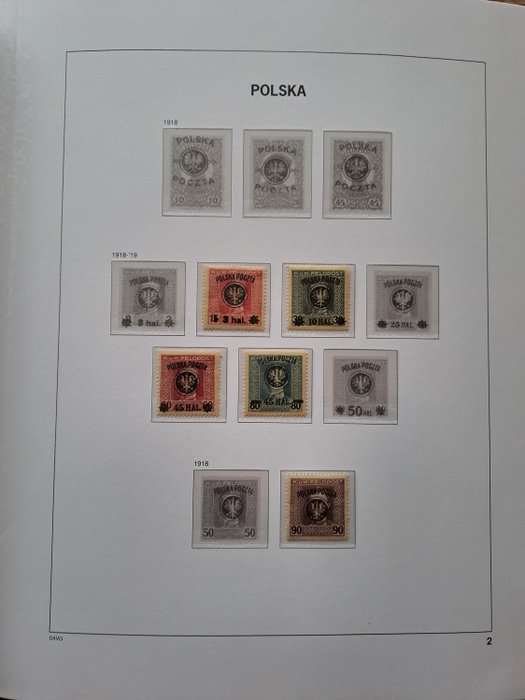 Polen  - POLEN - Samling i Davo de Luxe del 1 med cover.