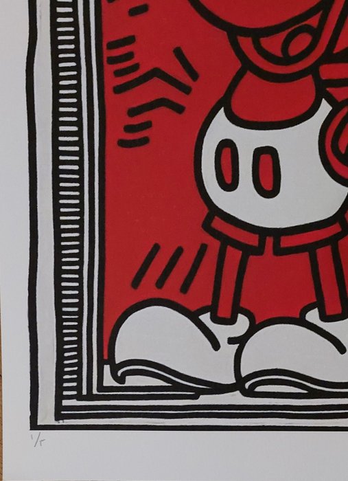 Emma Wildfang - Mickey Mouse - Triptychon  "Comic Icons as Still Life" series Keith Haring