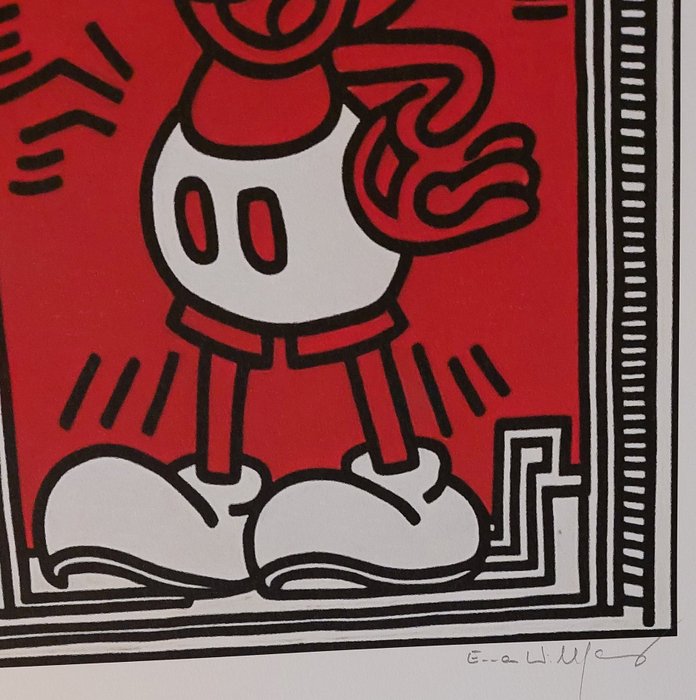 Emma Wildfang - Mickey Mouse - Triptychon  "Comic Icons as Still Life" series Keith Haring