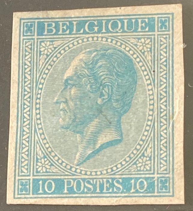 Belgien 1865 - Leopold I i venstre profil: 'Epreuves des planchet' - Londres - STES P.147/148