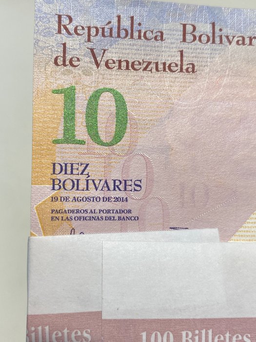 Venezuela. - 100 x 10, 100 x 10, and 100 x 20 Bolívares - (2014-2018) - Pick 90, Pick 103 and Pick 104 - 3 Bundles  (Ingen mindstepris)