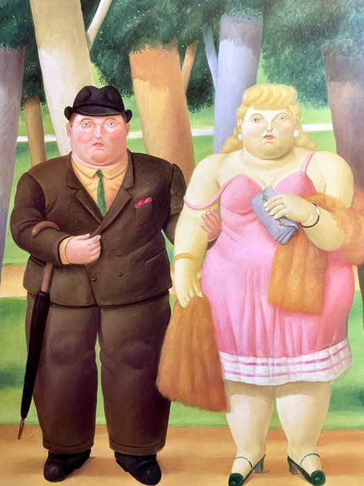 Fernando Botero (1932-2023) - Una Coppia (1999) - 2000'erne