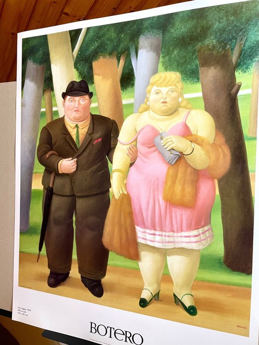 Fernando Botero (1932-2023) - Una Coppia (1999) - 2000'erne