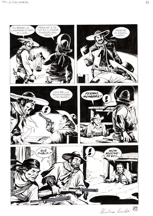 Piccinelli, Alessandro - 2 Original page - Tex #649 - "La stirpe dell'abisso" - 2014