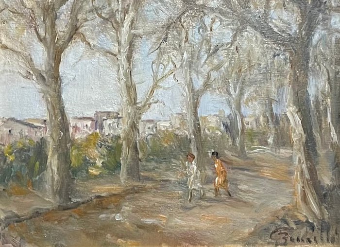 Gaetano Bocchetti (1888-1990) - Passeggiata al parco