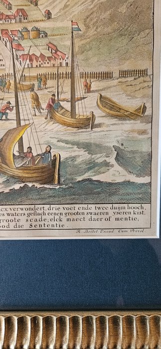 Holland - Scheveningen; Reinier Boitet - Aller Heiligen 1 november 1570 watersnood Scheveningen - 1721-1750