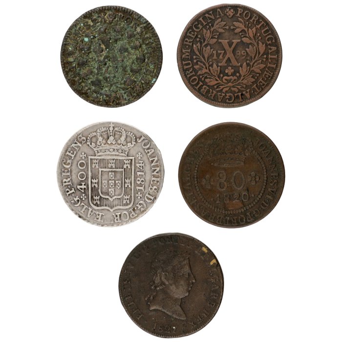 Mozambique, Portugal. 1737/1827 (5 stuks)  (Ingen mindstepris)