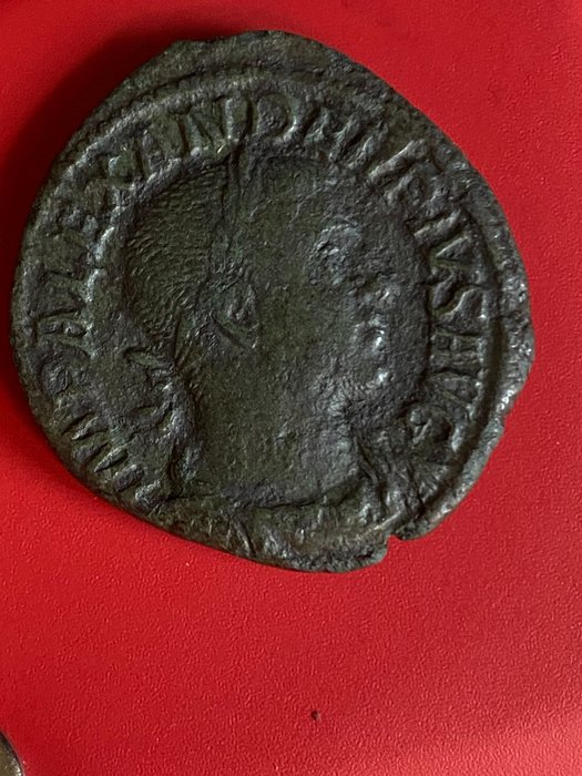 Romarriket. Severus Alexander (AD 222-235). Sestertius AD 231-235 - MARS VLTOR  (Ingen mindstepris)