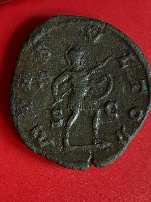 Romarriket. Severus Alexander (AD 222-235). Sestertius AD 231-235 - MARS VLTOR  (Ingen mindstepris)