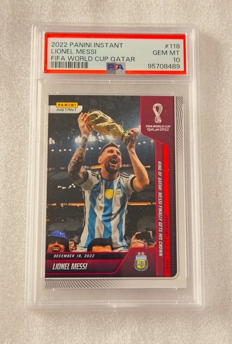 2022 Panini Instant World Cup Lionel Messi #118 PSA 10 - 1 Graded card