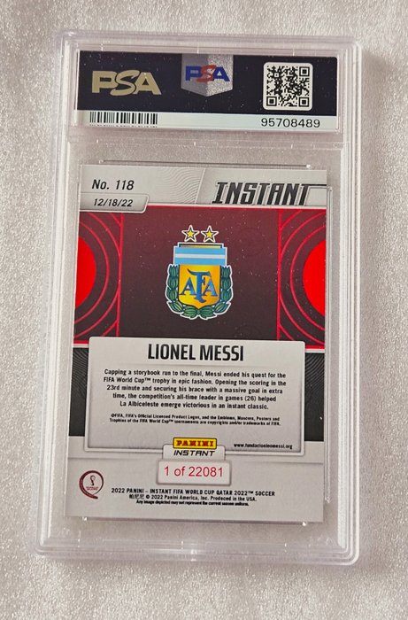 2022 Panini Instant World Cup Lionel Messi #118 PSA 10 - 1 Graded card