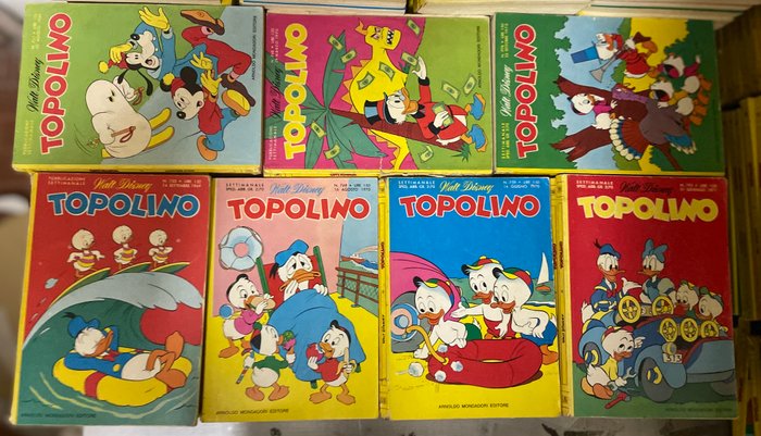 Topolino 701/800 - Sequenza semi completa - 83 Comic - Første udgave - 1969/1971