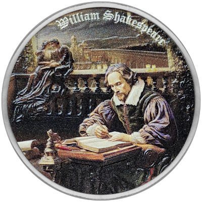 Fiji 50 Cent 2024 Shakespeare  Colorized 1 Oz (999)  (Ingen mindstepris)