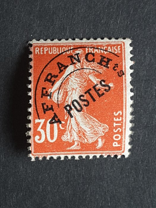 Frankrig 1922 - Forstemplet stempel såmandstype 30 c rød - Yvert préoblitéré 58