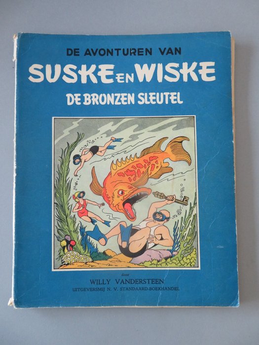 Suske en Wiske 1 - De Bronzen Sleutel - Blauwe reeks - 1 Album - Første udgave - 1952