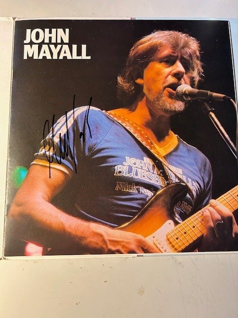 John Mayall - Signed Concert Ticket + Signed Superstar LP by Mick Taylor - Album, Concert ticket - 1974 - Håndunderskrevet personligt