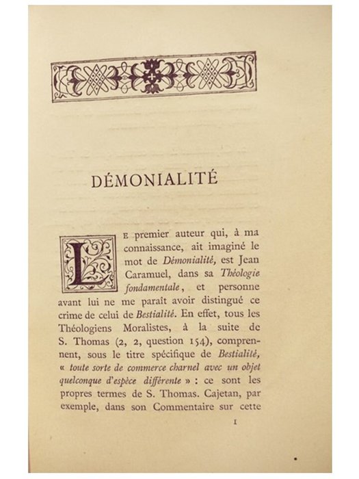 Sinistrari D'Ameno Luigi Maria - De la Demonialité et des animaux Incubes et Succubes - 1882