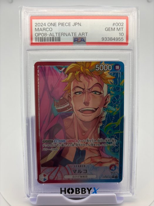 Bandai - 1 Graded card - One Piece - Marco - Op 08 - PSA 10