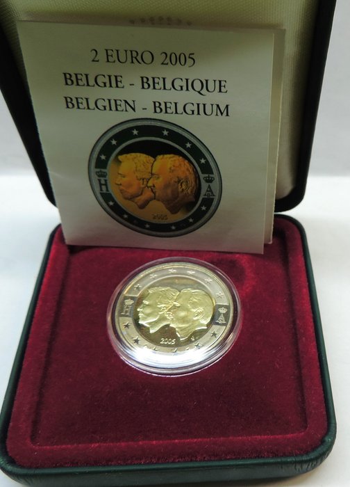 Belgien. 2 Euro 2005 "Economische Unie" Proof  (Ingen mindstepris)