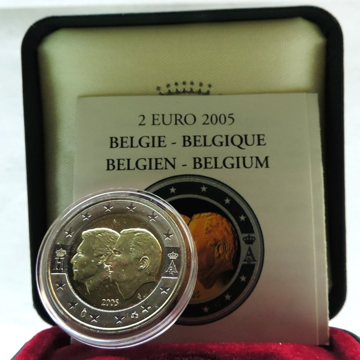 Belgien. 2 Euro 2005 "Economische Unie" Proof  (Ingen mindstepris)