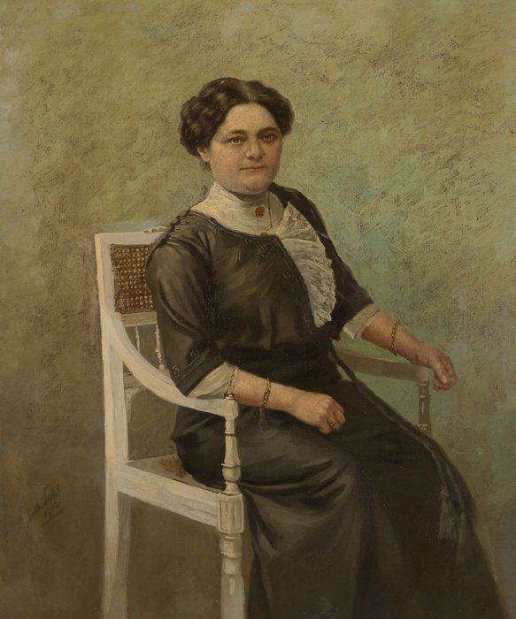 Hendrik van der Borcht (1849-1918) - Portret van een dame