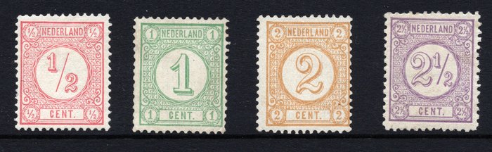 Holland 1876/1894 - Udskriv frimærker - Gratis forsendelse til hele verden - NVPH 30/33