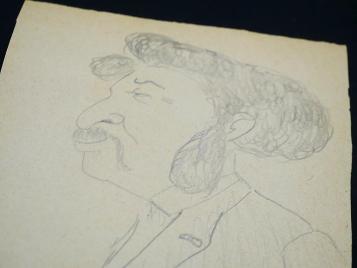 Sacha Guitry - Dessin original d'Alexandre Dumas (fils) - 1920