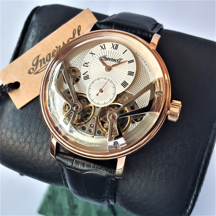 Ingersoll - Twin Balance - 45 Jewels - Automatic - Gold - Double Open Heart - Ingen mindstepris - Mænd - Ny