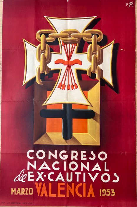 E. YELO - CONGRESO NACIONAL VALENCIA-1953- LITOGRAFIA