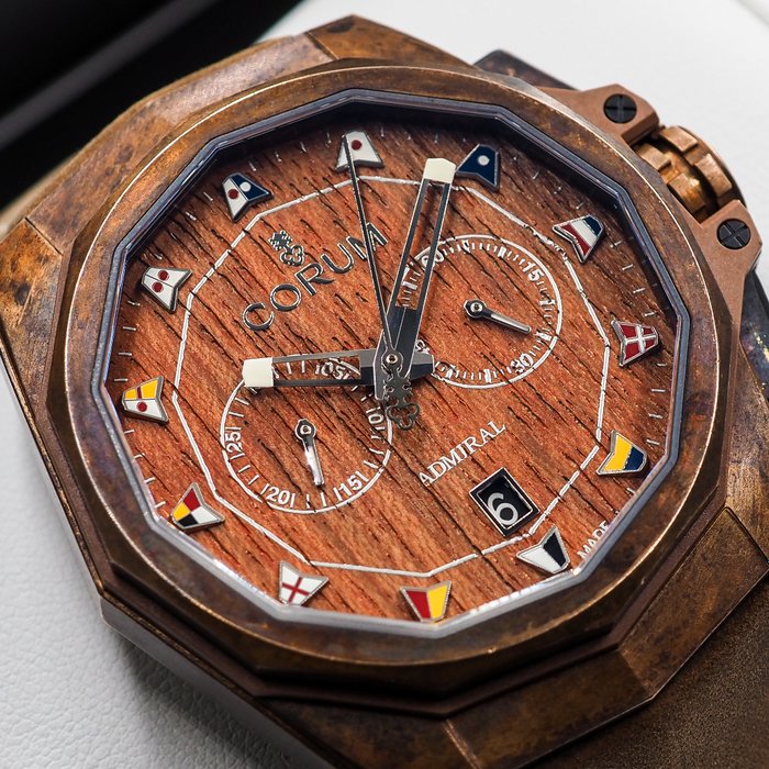 Corum - Admiral's Cup - Ingen mindstepris - BRAND NEW * Chrono Automatic * Wood Dial * - Mænd - 2020+