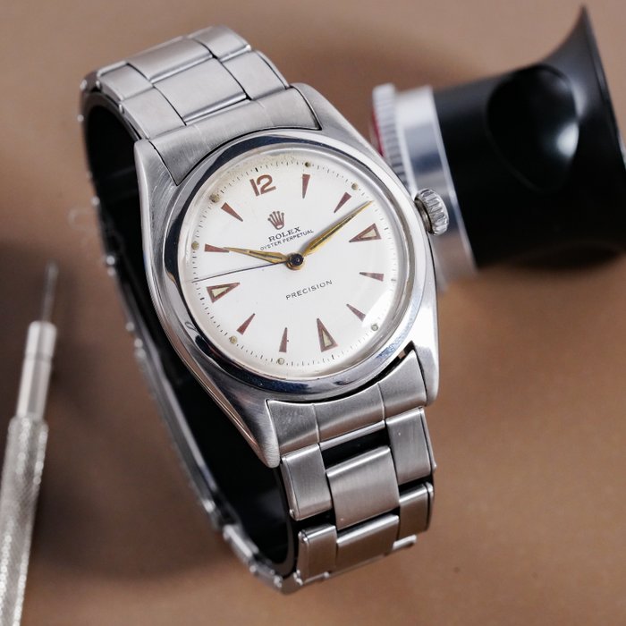 Rolex - Explorer Oyster Perpetual Precision Bubble Back - 6098 - Mænd - 1950-1959