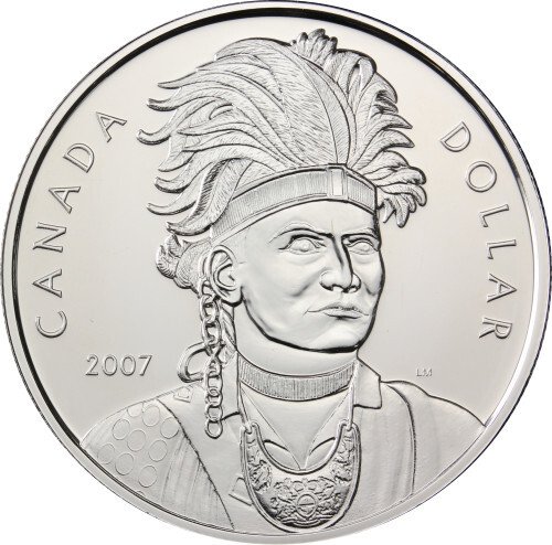 Canada 1 Dollar Thayendanegea - Joseph Brant - mit COA und BOX - 2517g  (Ingen mindstepris)