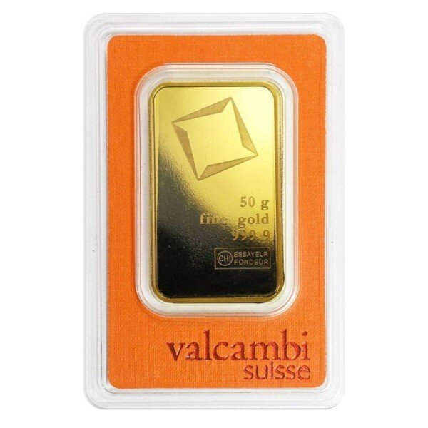 50 gram - Guld 999 - Valcambi - Forseglet