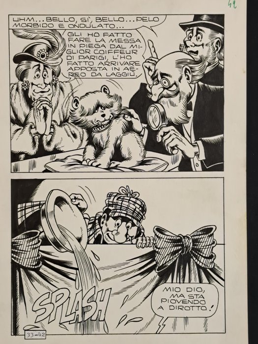 Magnus  Bunker - 1 Original page - Alan Ford - "Lo Spennagrulli" - 1972