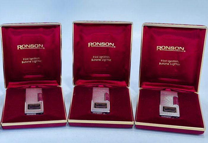 Ronson - Ronson Time Light - Lighter - Forsølvet -  (3)