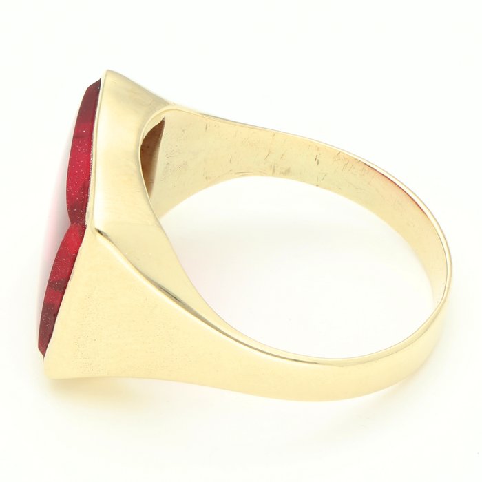 Ring - 14 karat Gulguld -  734ct tw