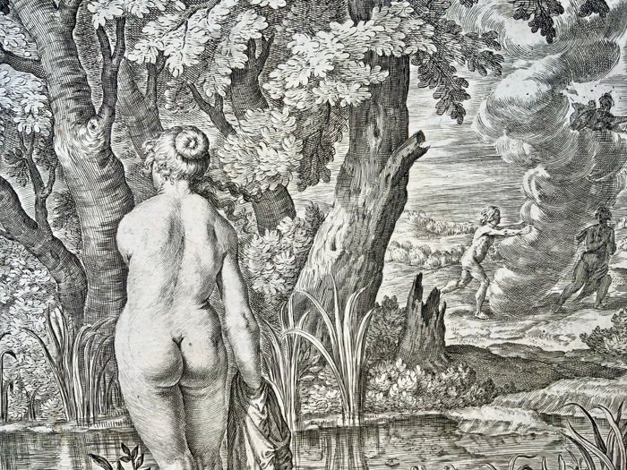 Crispin de la Passe (1594-1670, attrib.) after Abraham van Diepenbeeck - 2 x Mythology: Nymph Aredusa;  Jupiter and the Cow