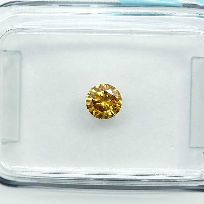 1 pcs Diamant  (Naturfarvet)  - 0.25 ct - Fancy intense Orange nuance Gul - SI2 - International Gemological Institute (IGI)