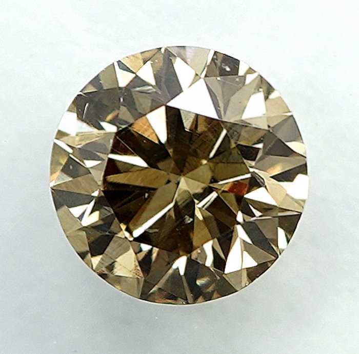 1 pcs Diamant  (Naturfarvet)  - 0.55 ct - Fancy Brunlig Gul - VS1 - International Gemological Institute (IGI)