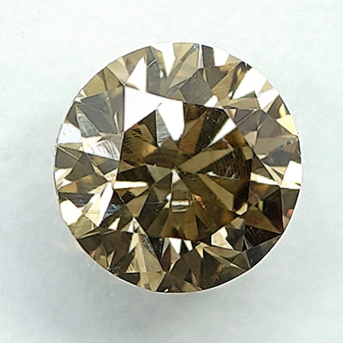 1 pcs Diamant  (Naturfarvet)  - 0.55 ct - Fancy Brunlig Gul - VS1 - International Gemological Institute (IGI)